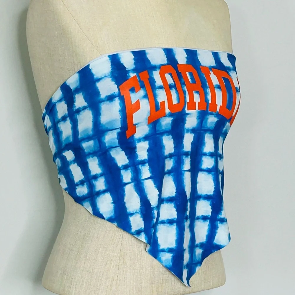 NEW Florida Gators ZooZatz Women's Strapless Tie Back Top - Royal ONE SIZE - Picture 4 of 13
